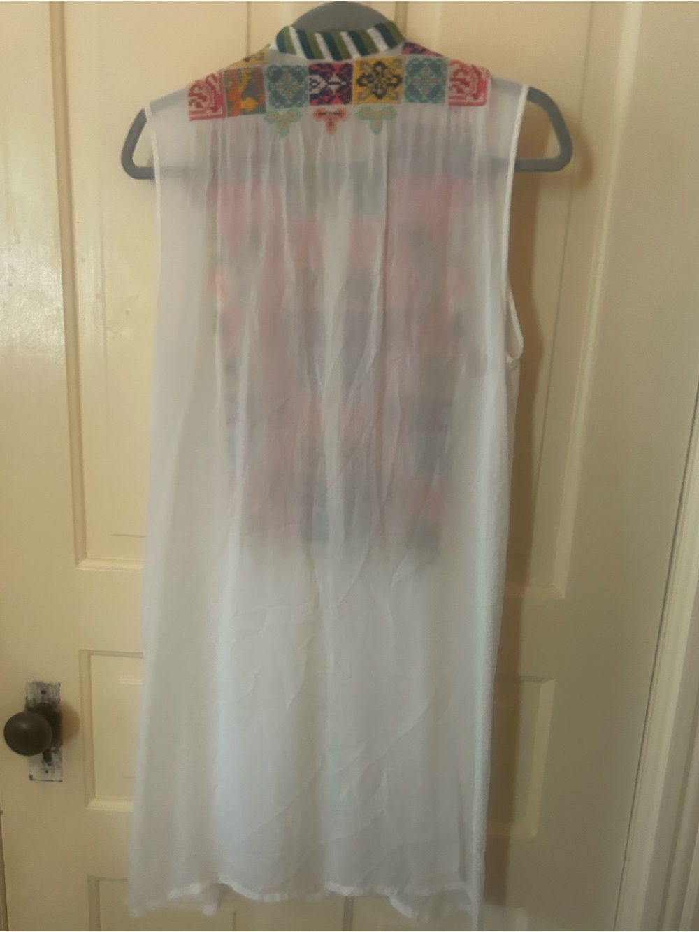 JOHNNY WAS sheer sleeveless tunic top shirt dress XS/S - Picture 5 of 12